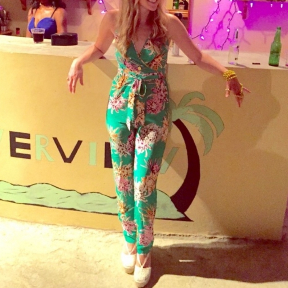 Beautiful Floral Yumi Kim Silk Jumpsuit